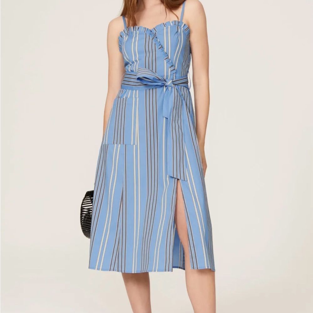 Thakoon Blue Striped Sleeveless Dress